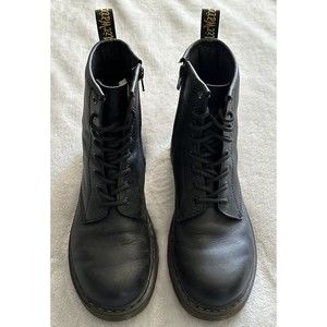 Dr. Martens Airwair JY004 Leather Combat Boots 1460 Y Black Size US M 5 - US L 6